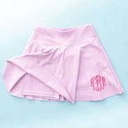 light pink girls twirl skort flatlay