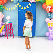 mint girls twirl skort on jaxy back view