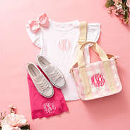 white toddler flutter sleeve top flatlay