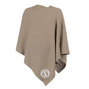 new camel monogrammed kids poncho