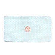 teal Monogrammed Baby Changing Pad Cover