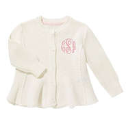 Monogrammed Baby Swing Cardigan