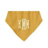 monogrammed gold bandana bib
