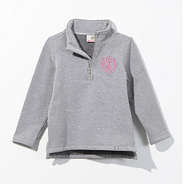 girls monogrammed kids pullover sweatshirt in grey