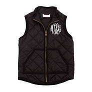youth monogrammed quilted vest in in medium