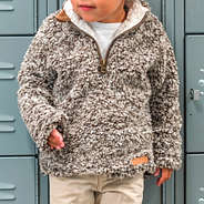toddler marbleized furry pullover tunic