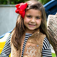 cute girls clip in hair bow