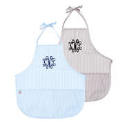 monogrammed kids seersucker art smocks