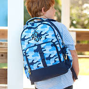 boys utility blue camo backpack