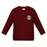 Monogrammed Kids Boyfriend Sweater burgundy