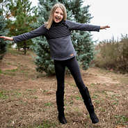 black quilted asymmetrical snap pullover