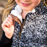 cute youth heathered sherpa vest