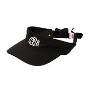 Monogrammed Kids Visor - Black