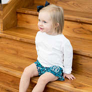 toddler girls monogrammed printed shorts