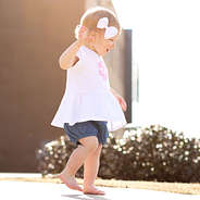 baby girls white monogrammed top and shorts