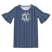 monogrammed kids bell sleeve dress