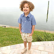 toddler boys navy polo shirt