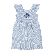 navy striped kids dress