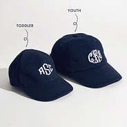 navy kids baseball hats with youth and toddler