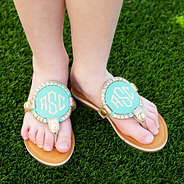 extra mint disc for kids embroidered sandals