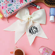 ivory girls hair bow with props