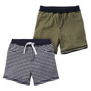 navy stripe boys reversible shorts
