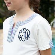 girls seersucker coverup neckline detail