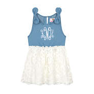 monogrammed toddler lace dress