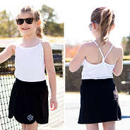 youth girls black athleisure skort