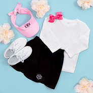 Monogrammed Youth Athleisure Skirt