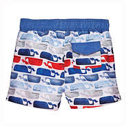 back of whale swim trunks