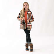 youth girl wearing leopard spots duck boots