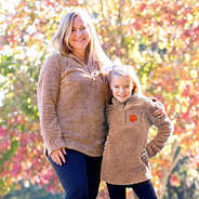 mom and me clemson sherpa pullovers