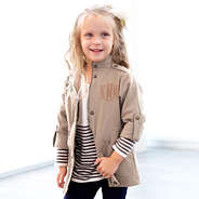 toddler girls monogrammed field coat