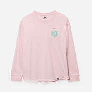 monogrammed kids long sleeve shirt in blush 2025
