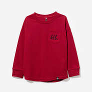 Monogrammed Kids Long Sleeve Shirt in Crimson