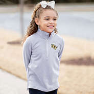 girl in grey ucf pullover sweatshirt