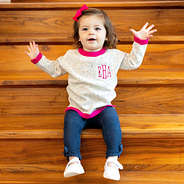 baby girls pink confetti sweater