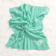 mint baby monogrammed blanket twisted