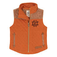pumpkin kids monogrammed quilted vest