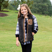 Monogrammed Kids Sherpa Vest