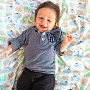 baby boys blue long sleeve polo