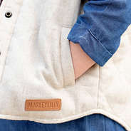 kids plaid vest pocket detail