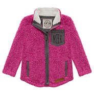 kids monogrammed sherpa jackets in pink