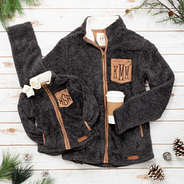 matching mom and me black sherpa jackets