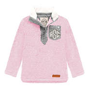 monogrammed kids blush shepra pullover