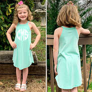kids high neck dress - front & back