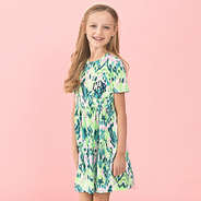 bermuda ikat t-shirt dress on addie