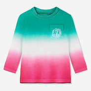 monogrammed kids tie dye corded sweatshirt