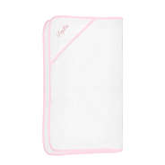 kids monogrammed terry hooded towel with pink lining